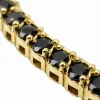 This golden bracelet with black gemstones is a fashionable and versatile accessory for women, featuring a trendy and simple style Application Scenario